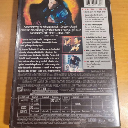 Minority Report Special Edition DVD like new with subtitles