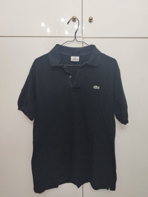 Lacoste short-sleeve shirt size M like new, black