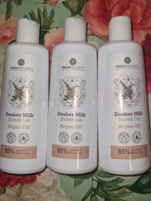 Donkey Milk Argan Oil shower gels new, pack of 3