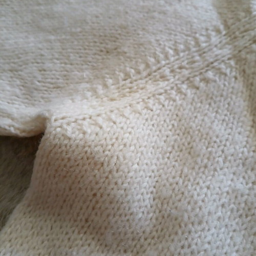 Handmade white sweater like new with buttons