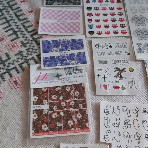 Nail sticker tattoos new, various designs