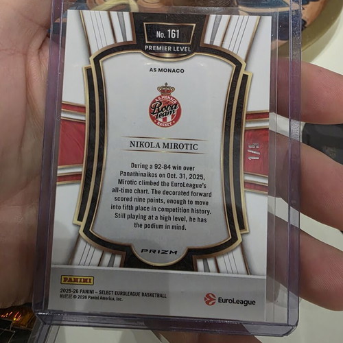 Select Panini 2025-26 EuroLeague Nikola Mirotic 1/5 near mint
