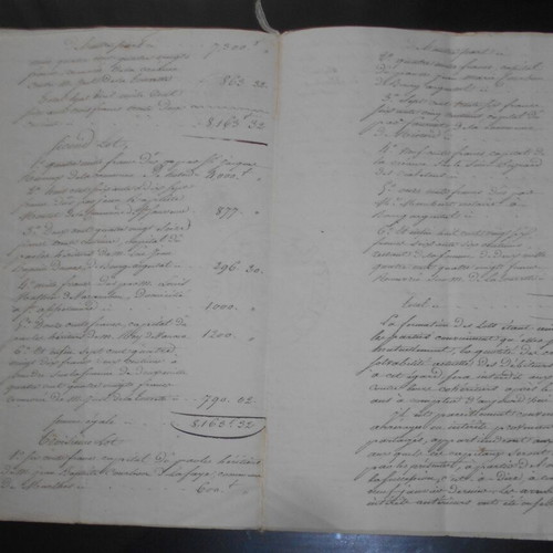 Notarial document 1831 used, calligraphed with watermark