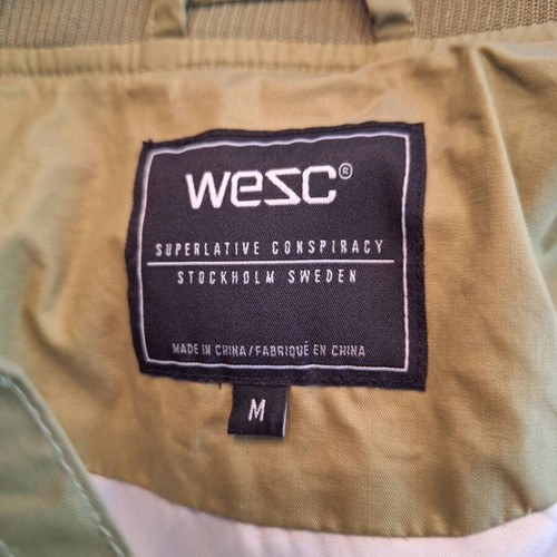 Wesc men's summer jacket like new, light green, cotton
