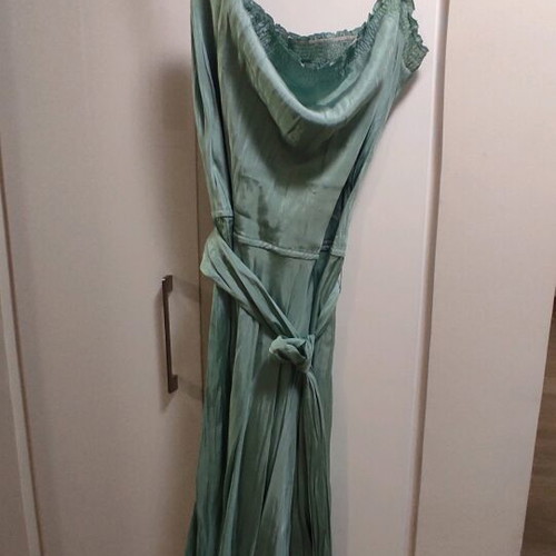 Silk midi dress BCBG Max Azria used, turquoise
