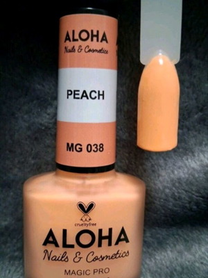 Aloha nail polish 15 ml, peach 038 shade, like new