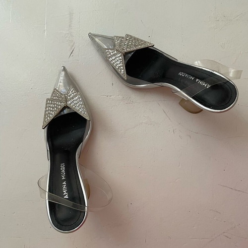 Amina Muaddi used slingbacks size 37
