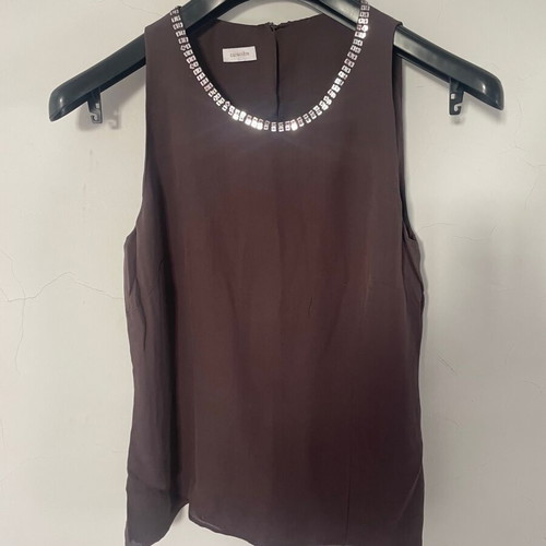 Caractere silk top brown like new, size 46