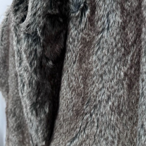 Fur vest BSB like new, size 40, gray and brown