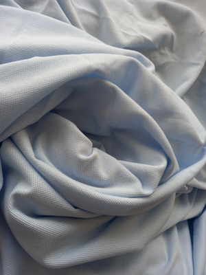 Light blue elastic piqué fabric, 2 meters