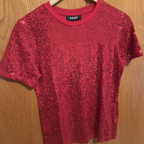 DKNY red blouse like new, size XS