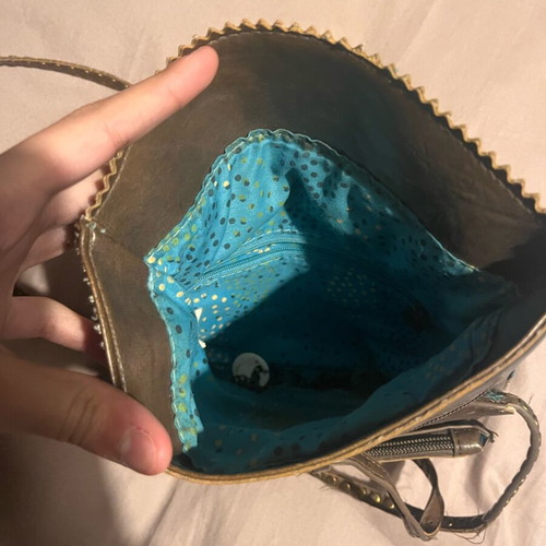Shoulder bag like new, brown leather, boho style