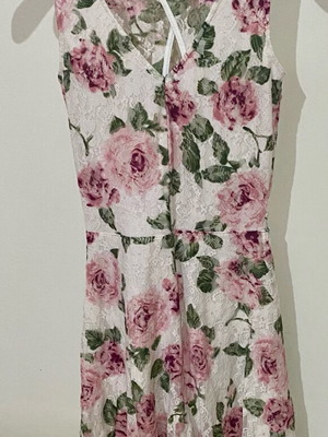tally weijl woman's white floral lace dress size xxs