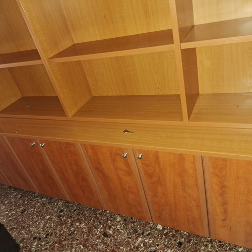 Large bookcase like new with cabinets and adjustable shelves