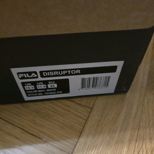 Fila Disruptor size 45 like new, white casual shoes