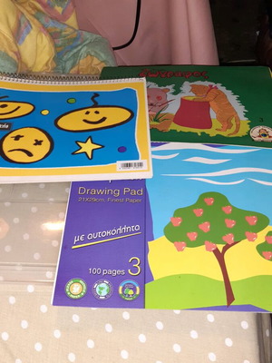 Drawing pads for toddlers with stickers, set of 3 new