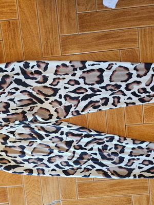 Pinko sweatpants new, wool leopard print multicolor