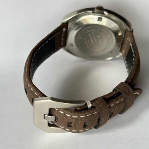 Vintage Citizen wristwatch used, automatic and manual, beige and silver