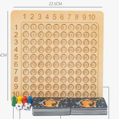 Montessori wooden multiplication math game like new