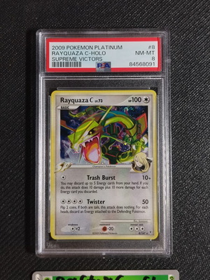 Pokemon Rayquaza C Lv.73 Supreme Victors βαθμολογημένη κάρτα PSA 8 σαν καινούργιο