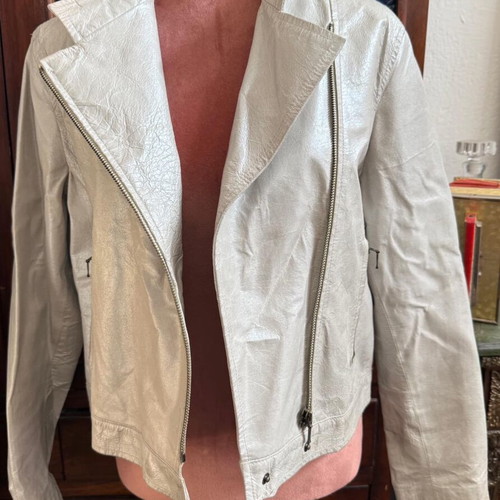 Arma branded leather jacket used, size M, ice color