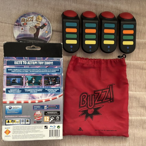 Buzz World Quiz Big Box PlayStation 3 PS3 used, Greek version without USB