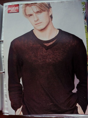 David Beckham Smash Hits Pinup poster used, 30x21