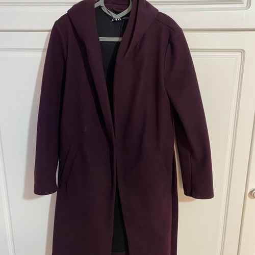 Wool coat Zara used, size M, purple