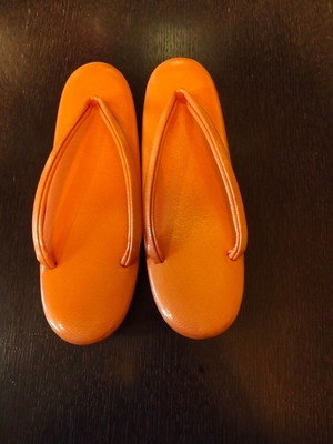 Japanese Zori sandals new, leather, size 23.5 cm