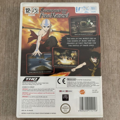 Avatar Into the Inferno Nintendo Wii game used, English