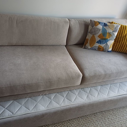 Sofa bed beige like new, three-seater, excellent quality