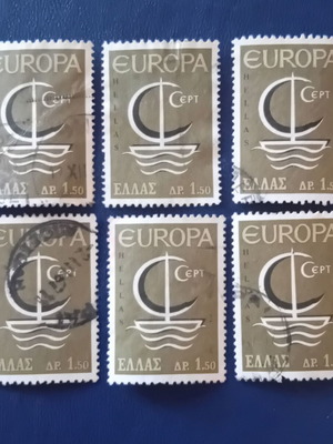 Γραμματόσημα Europa 1966 μεταχειρισμένα, σετ 6