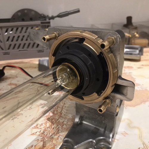 Handmade lamp like new from car spare part