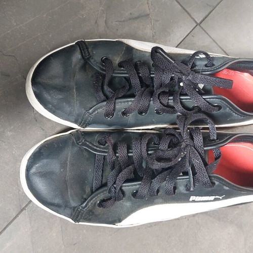 Puma men's sneakers size 41 like new, black and white