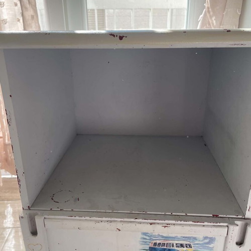 Nightstand used, white with drawer