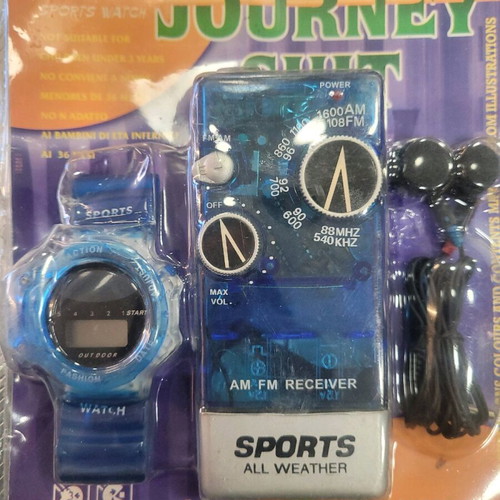 Set watch and radio with Journey headphones new vintage