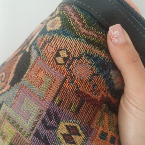 Vintage clutch bag used, can be used as a makeup pouch