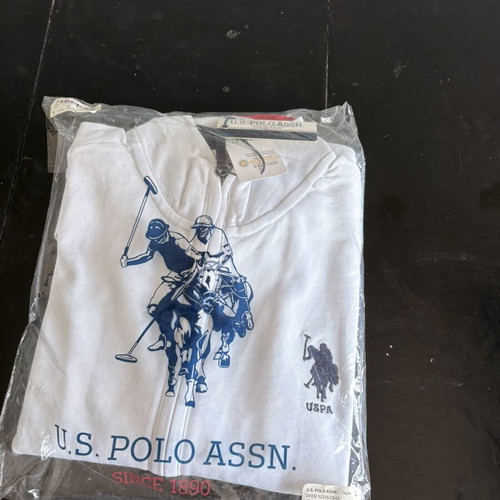 U.S. Polo Assn. zip-up top new, size L, beige