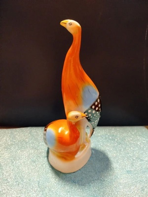Pair of Hollohaza porcelain francolins vintage like new