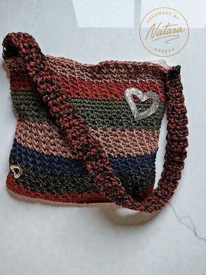 Natasa Iris Handmade Shoulder Bag Multicolor New