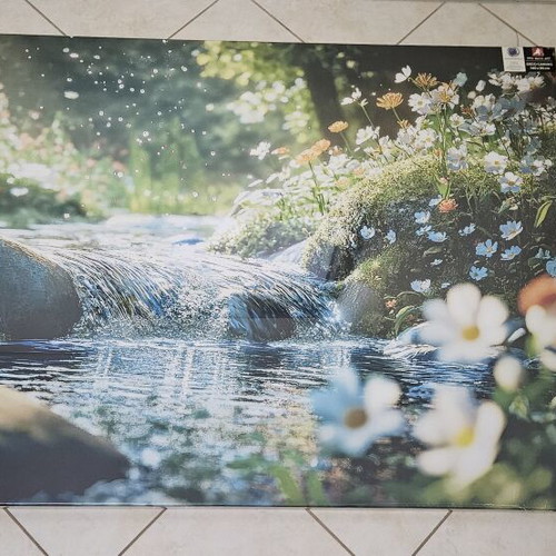 Canvas print with vibrant nature scene, 140x90 cm