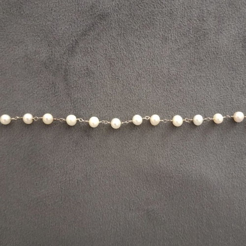 Bracelet with pearls 18cm like new, 925° silver