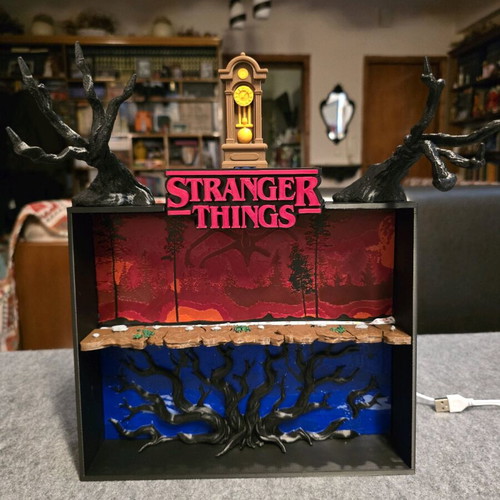 3D Printed Funko Kinder Joy Diorama Stranger Things with LED Light