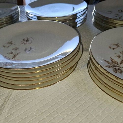 Scherzer porcelain dinnerware set used, pack of 35 pieces