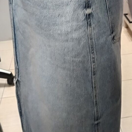 Zara long denim skirt like new with front slit size L