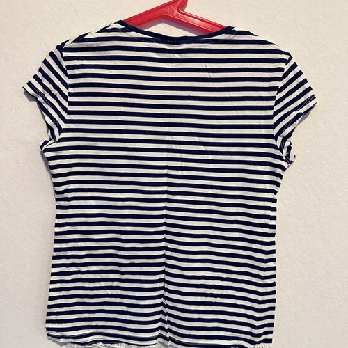 Terranova Kids striped t-shirt with lace, girls 8-9 years