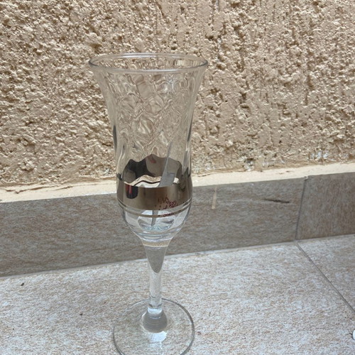 Luxury glasses set with silver line new