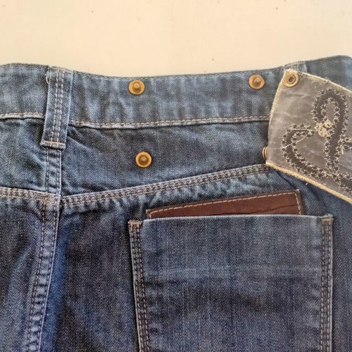 Vintage Lynne Y2K low-rise mini denim skirt Mandy, like new, size L