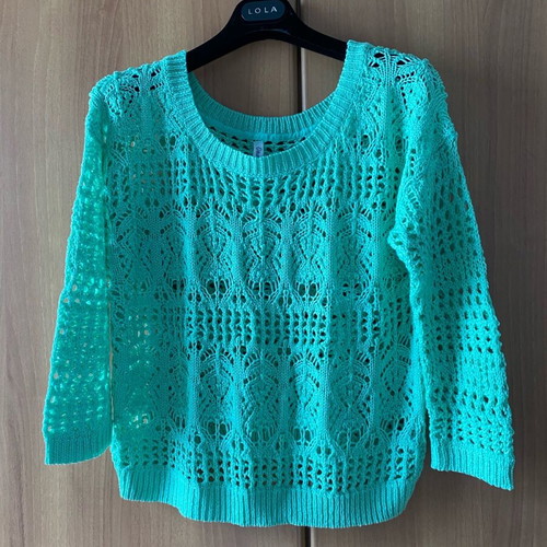 Aeropostale loose knitted blouse new, green, size XL