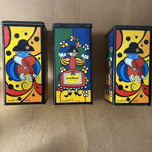 Tin boxes used, set of 3